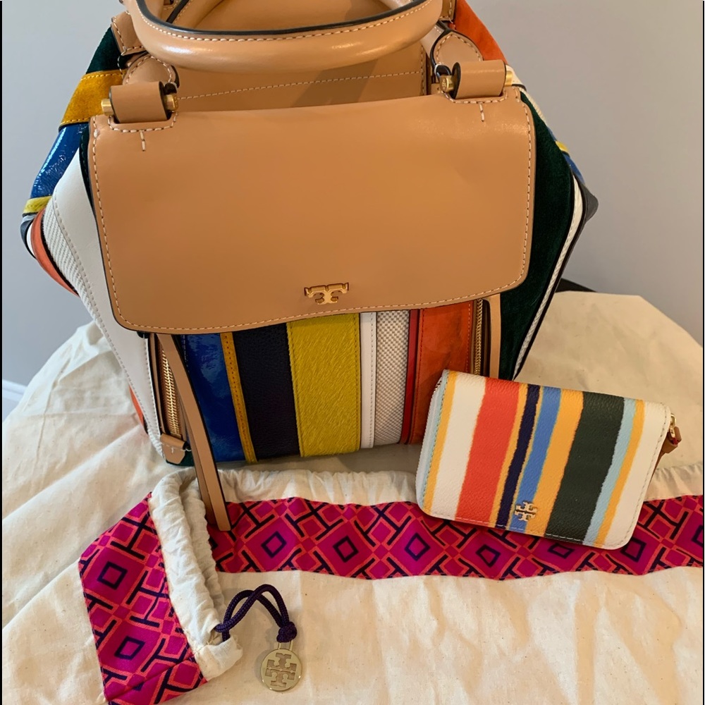 Authentic Tory Burch Ballon Bag / Coin Wallet Set